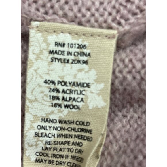 Soft Surrounding Women's Sweater V-Neck Purple Sweater Alpaca Wool  Size Large - Picture 9 of 9